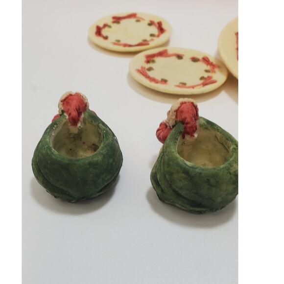 1994 Popular Imports Christmas Miniature Tea Set,  "Santa T Set" 10 Piece, IOB - Picture 9 of 11